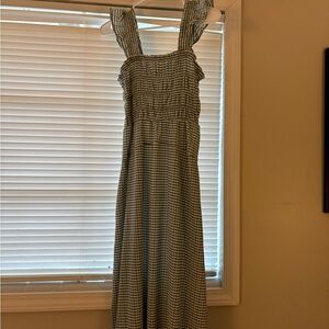 Blue and White Gingham Dress